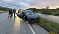 Kastamonu yolunda seyir halindeki otomobilin tekerleği koptu