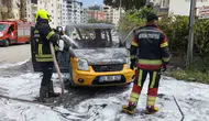 Mersin Silifke'de seyir halindeki araç küle döndü