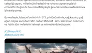 Cumhurbaşkanı Yardımcısı Yılmaz İstanbul'un fethini kutladı