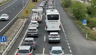 Bayram yolculuğunda Tekirdağ trafiği kilitlendi