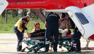 Samsun'da yaralanan genç için ambulans helikopter havalandı