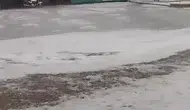 Çanakkale Ayvacık’ta yaz ortasında kış manzarası