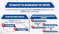 Bursa’da 19 Mayıs kutlamalarına ulaşım bedava olacak