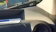 Elazığ yolunda trafiği hiçe sayan tehlikeli sürüş kamerada