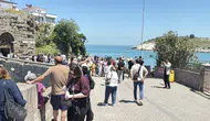 Kurban Bayramı tatilinde Amasra trafiği kilitlendi