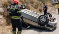 Bodrum yolunda yürekleri ağza getiren kaza