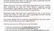 Otomotiv devine 863 milyon lira ceza iddiası yalanlandı