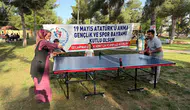Ceylanpınar Cumhuriyet Parkı masa tenisi kortuna dönüştü