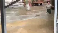 Hatay Dörtyol'da Deliçay taştı evleri su bastı