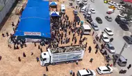 Gaziantep kurban pazarında havadan denetim dönemi