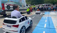 Kırklareli Üsküp’te jandarma çocuklara trafik dersi verdi
