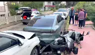 Söke'de beş aracın karıştığı zincirleme kaza ucuz atlatıldı