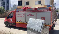 Erdemli'de dükkanın arka tarafında çıkan yangın paniğe yol açtı