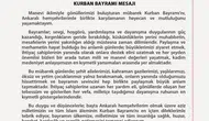 Ankara Valisi Yakup Canbolat’tan bayram mesajı
