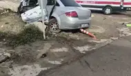 İzmit Kandıra yolunda belediye otobüsü ve otomobil çarpıştı