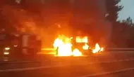 Tarsus yolunda otobüs yangını korku dolu anlar yaşattı