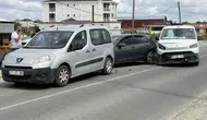 Tekirdağ yolunda zincirleme kaza anı güvenlik kamerasında