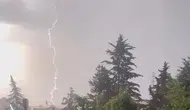 Kastamonu'da spor salonunu küle çeviren yıldırım kamerada