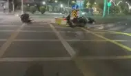 Batman’da motosiklet kazası kamerada