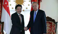Erdoğan ve Singapur Başbakanı Dolmabahçe’de bir araya geldi