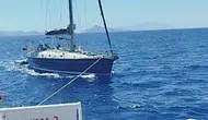 Marmaris açıklarında mahsur kalan tekne güvenli limana çekildi