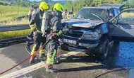 TEM Otoyolunda seyir halindeki cip bir anda yanmaya başladı