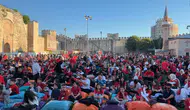 Yedikule Hisarı'nda milli maç heyecanı yaşandı