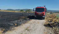 Gönen'de buğday tarlası alevlere teslim oldu