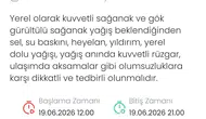 Denizli için yarın öğle saatlerinden itibaren kuvvetli yağış uyarısı