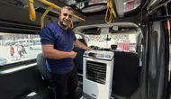 Diyarbakırlı şoförden minibüste 42 derecelik sıcağa karşı pratik çözüm