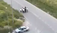 Polatlı mezarlık yolunda tüfekli kavga kameraya yansıdı
