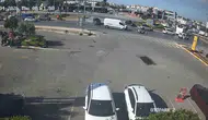Bodrum trafiğinde tehlikeli kavşak kazası kamerada
