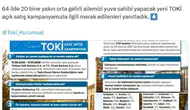 TOKİ 64 şehirde 20 bin konutu kurasız satışa çıkarıyor
