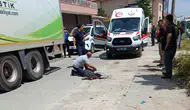 Çelebi’de kamyonun çarptığı kadın yaşam mücadelesi veriyor