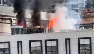 Şahinbey’de yeni hükümet konağının çatısı alevlere teslim oldu
