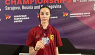 Aydınlı Rümeysa Avrupa ikincisi olarak kürsüye çıktı