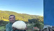 Çorum yaylasında bulunan dev mantar şaşkınlık yarattı