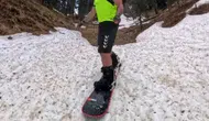 Haziran güneşinde Sarıkamış'ta snowboard keyfi