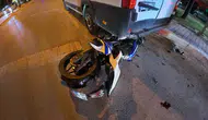 Karaman'da motosiklet kazası kameraya saniye saniye yansıdı