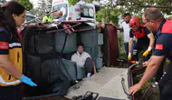 Üniversite sınavına giderken kaza yaptılar