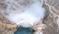 Deriner Barajı'nda 7 yıl sonra gelen dev tahliye