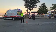Kastamonu Cide yolunda yayaya çarpan motosikletli kaza yaptı