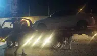 Kilis’te karakol yolunu tıkayan araçlar çekiciyle toplandı