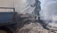 Hatay Altınözü’nde bahçedeki alevler römorka kadar ulaştı