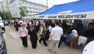 Canik Belediyesi sınav günü öğrencileri yalnız bırakmadı