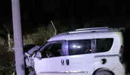 Keşan'da gece yarısı direksiyon hakimiyetini kaybeden sürücü hastanelik oldu