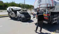 Malatya’da trafik kazası Hafif ticari araç su tankerine çarptı