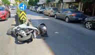 Efeler’de motosiklet kazası trafiği karıştırdı
