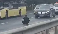 Büyükçekmece D-100 trafiğini bıçaklı eylem kilitledi
