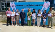 Ayvalık’ta kursiyerlerin el emeği ürünleri görücüye çıktı